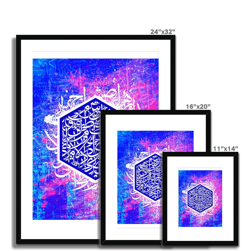 Calligraffiti Pentagon Framed Print | Teakster