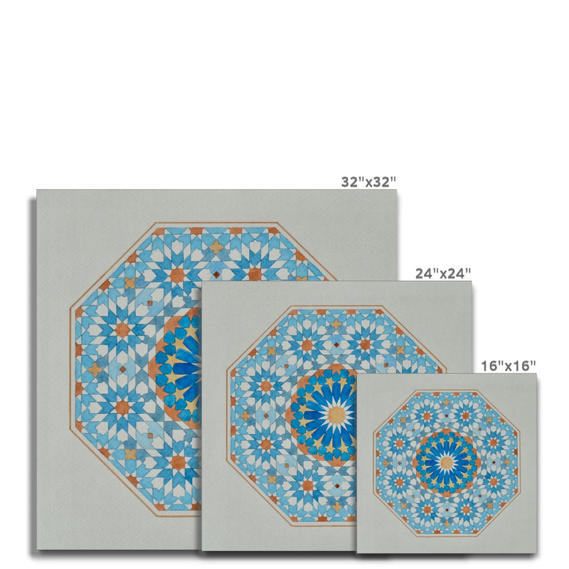 Blue Octagon Canvas| Marido Coulon