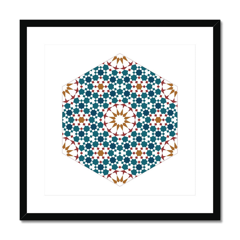 Hexagonal Fractal Framed Print | Islam Farid