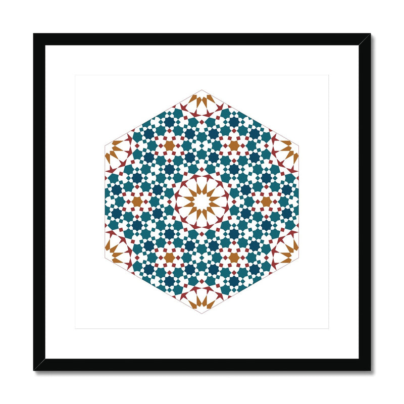 Hexagonal Fractal Framed Print | Islam Farid