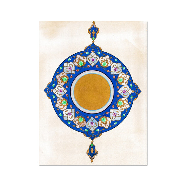 Ultramarine Shamsa Art Print | Emily Washington
