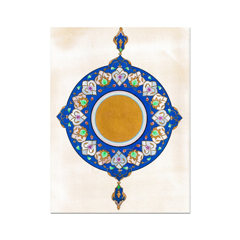 Ultramarine Shamsa Art Print | Emily Washington