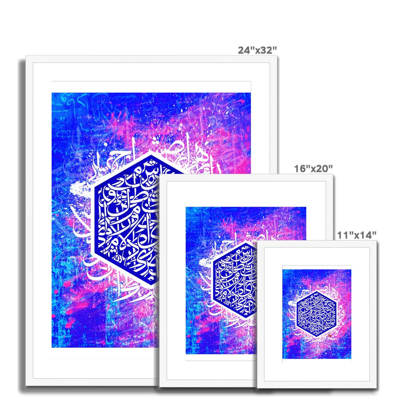 Calligraffiti Pentagon Framed Print | Teakster