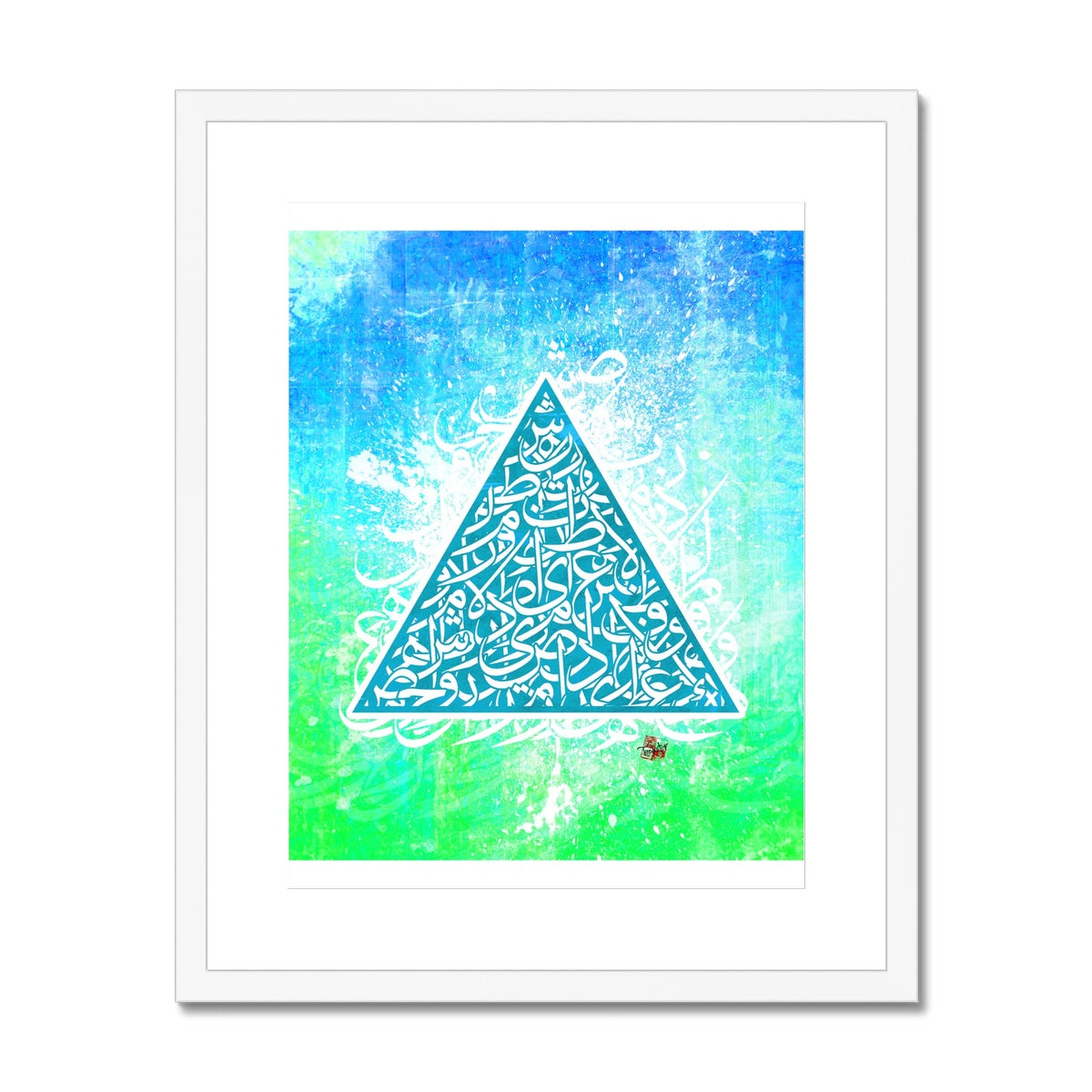 Calligraffiti Triangle Framed Print | Teakster