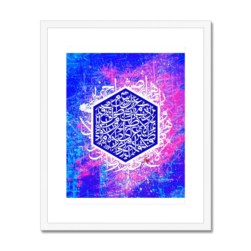 Calligraffiti Pentagon Framed Print | Teakster