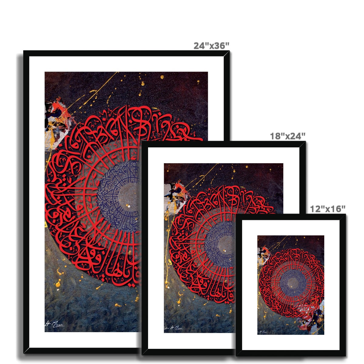 Calligraphy 17 Framed Print | Irfan Mirza