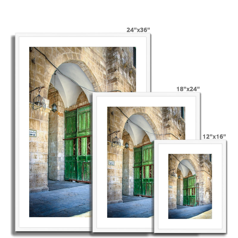Door in Jerusalem, Palestine Framed Print | Sara Russell