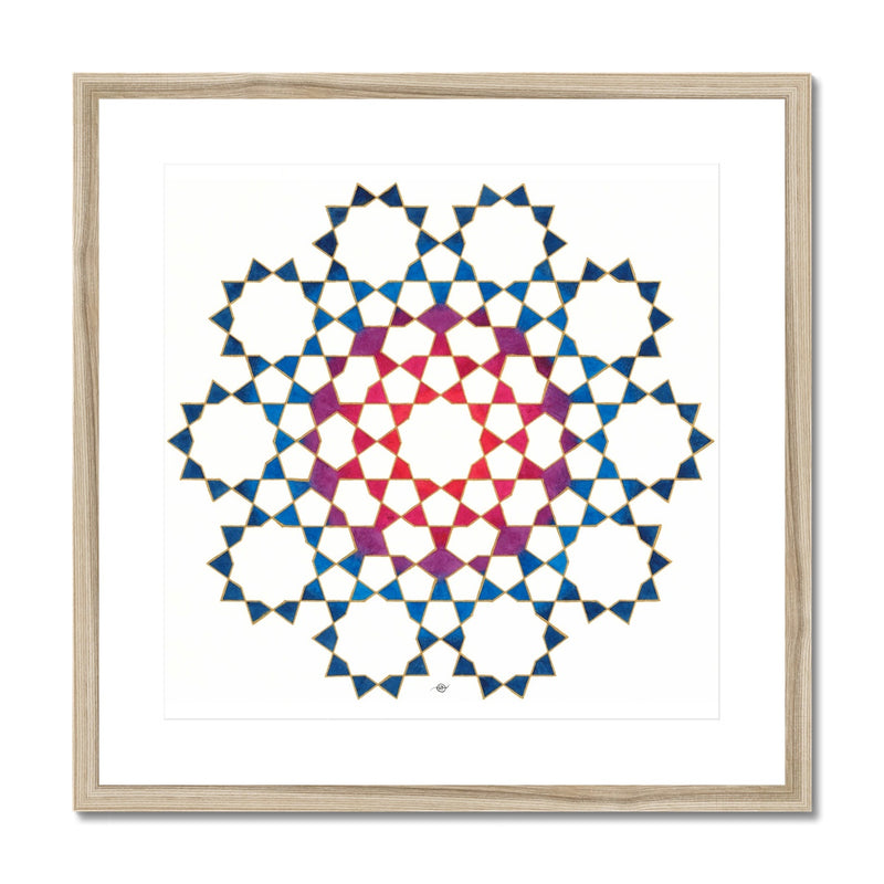 Tenfold from Blue to Red Framed Print | Lieve Oudejans
