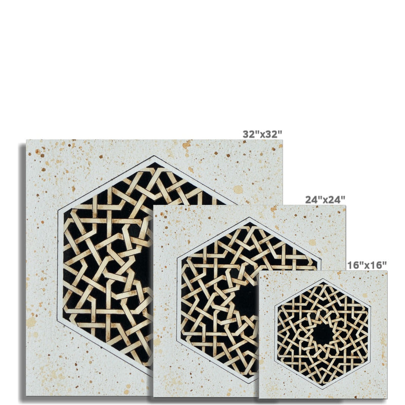 Black Hexagon Art Print | Marido Coulon